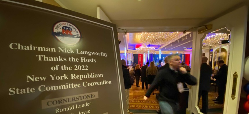 New York Republican Party Chair Nick Langworthy’s mind was thousands of miles away in Ukraine when he took the stage to address party members from across the state.